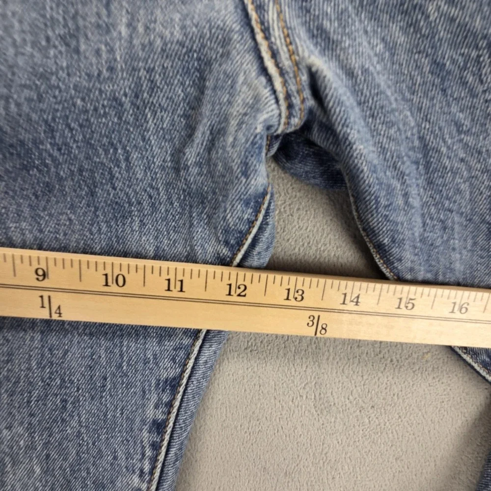 Levis‎ 501 Jeans Mens Blue Straight Button Fly Distressed Denim Fits 38x30